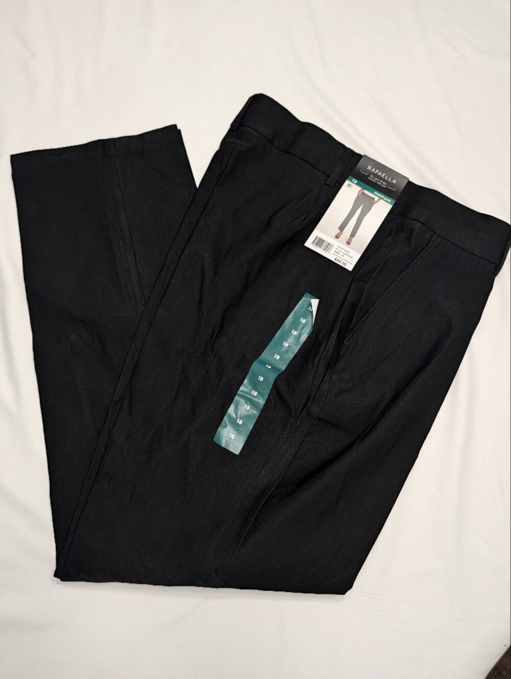 Rafaella Black Pull On Dress Pants Size 18 NWT